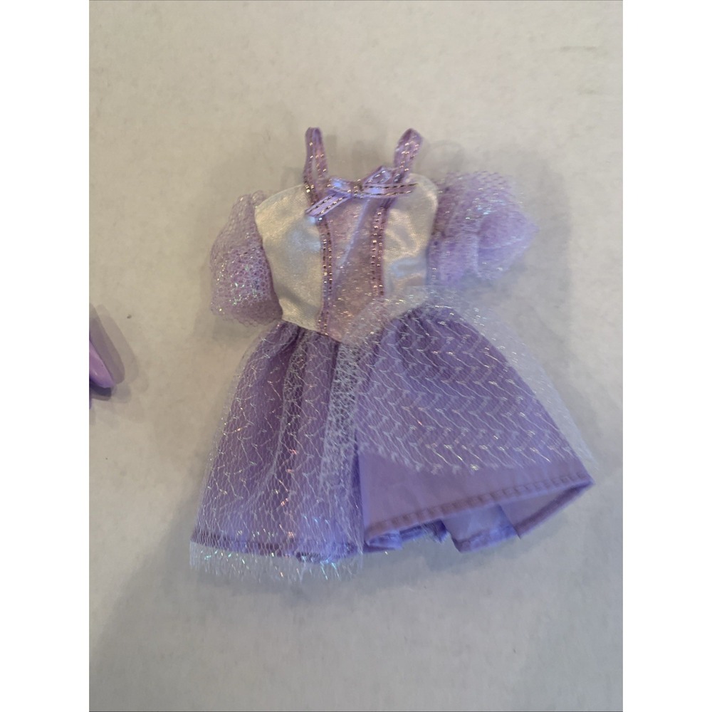 Mattel Barbie Sparkle And Shine Dress Purple And White Dress